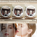 MIROIR BEAUTE Maquillage lumineux tactile